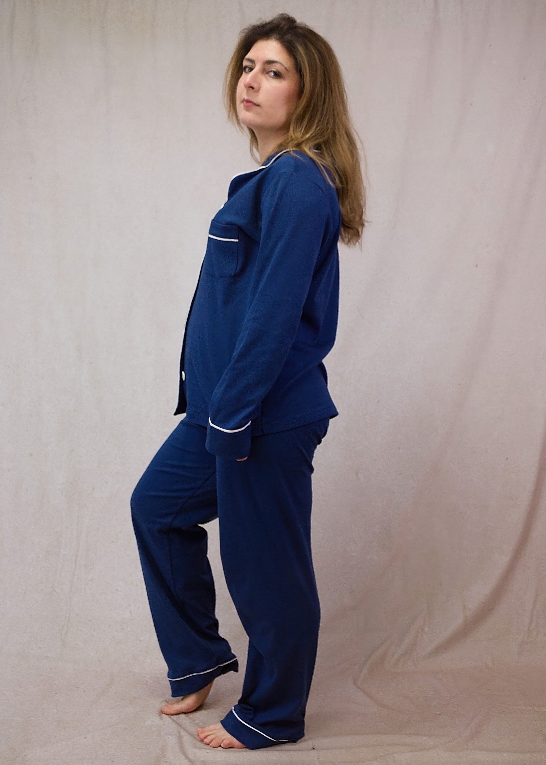 Blue set with long-sleeves